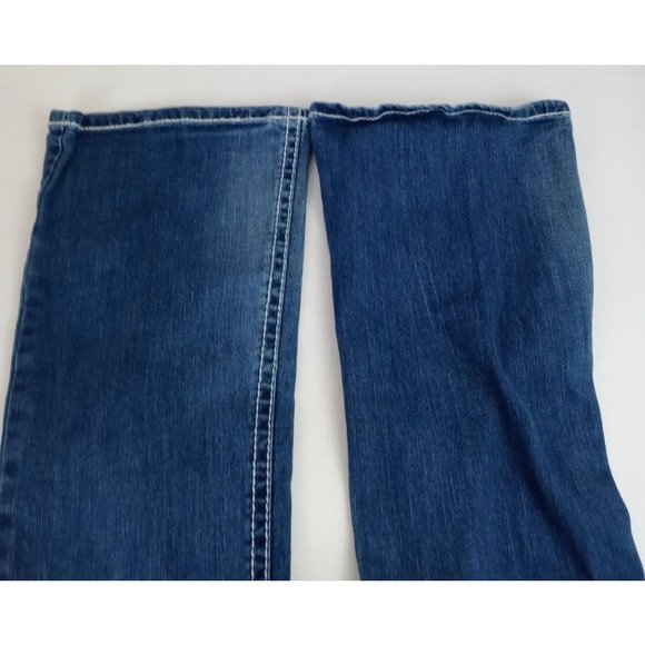 Rancho Estancia Jewelled Distressed Whiskered Embroidered Jeans Size 29 - Picture 7 of 10